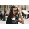 Сонцезахисні окуляри Ray Ban Round metal (Круглі) 3447lime-silver