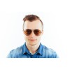 Сонцезахисні окуляри Ray Ban Aviator (Авіатори-каплі) 3027br-br