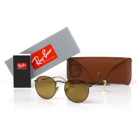 Солнцезащитные очки Ray Ban Round metal (Круглые) 3447-brown-br